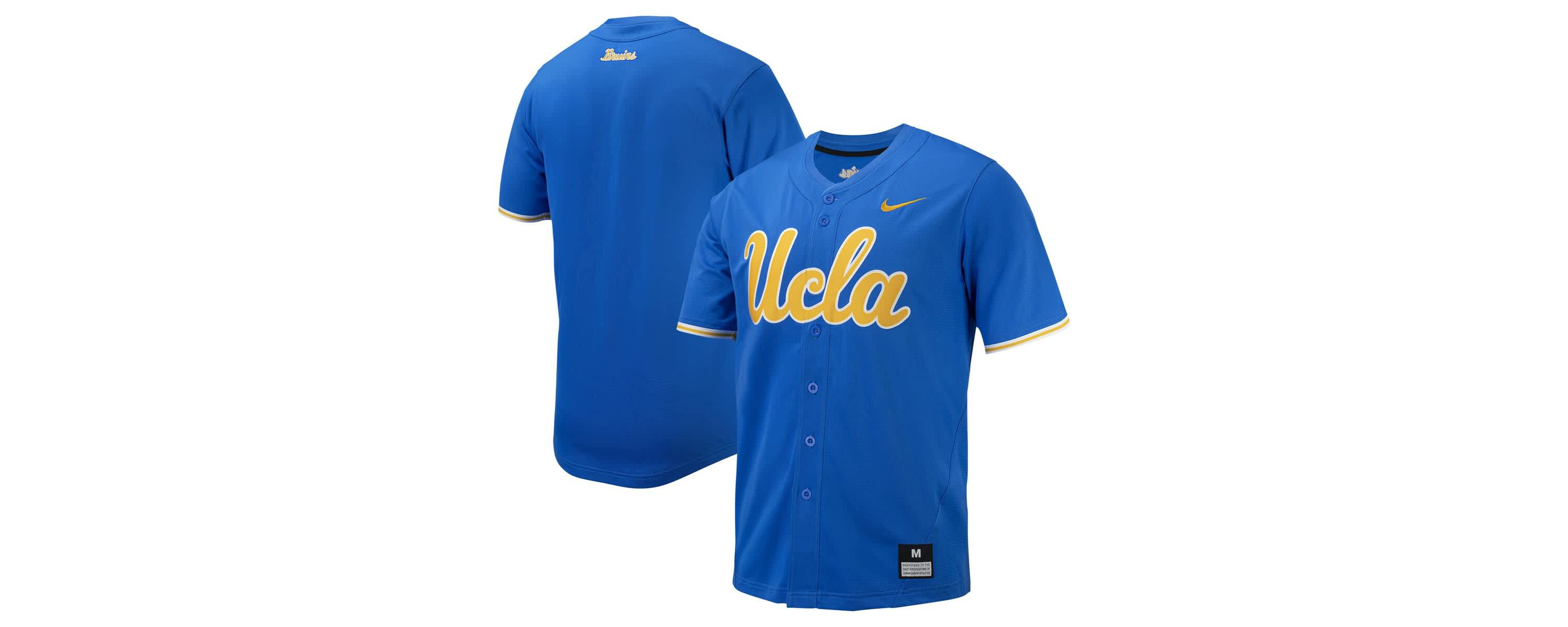 NCAA Nike UCLA Bruins Replica Full-Button Baseball Jersey