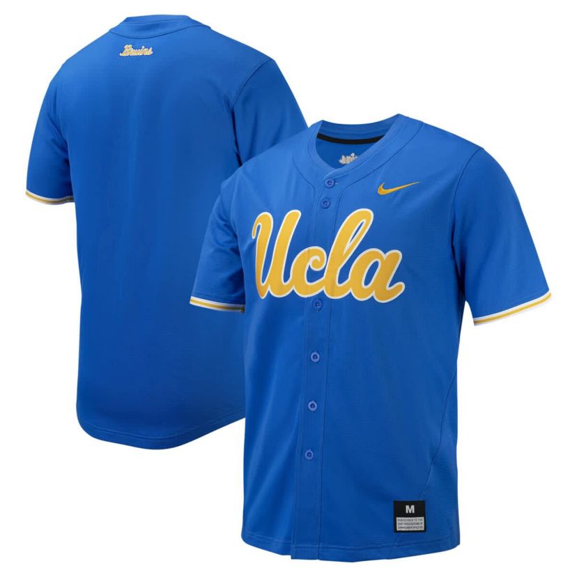 NCAA Nike UCLA Bruins Replica Full-Button Baseball Jersey