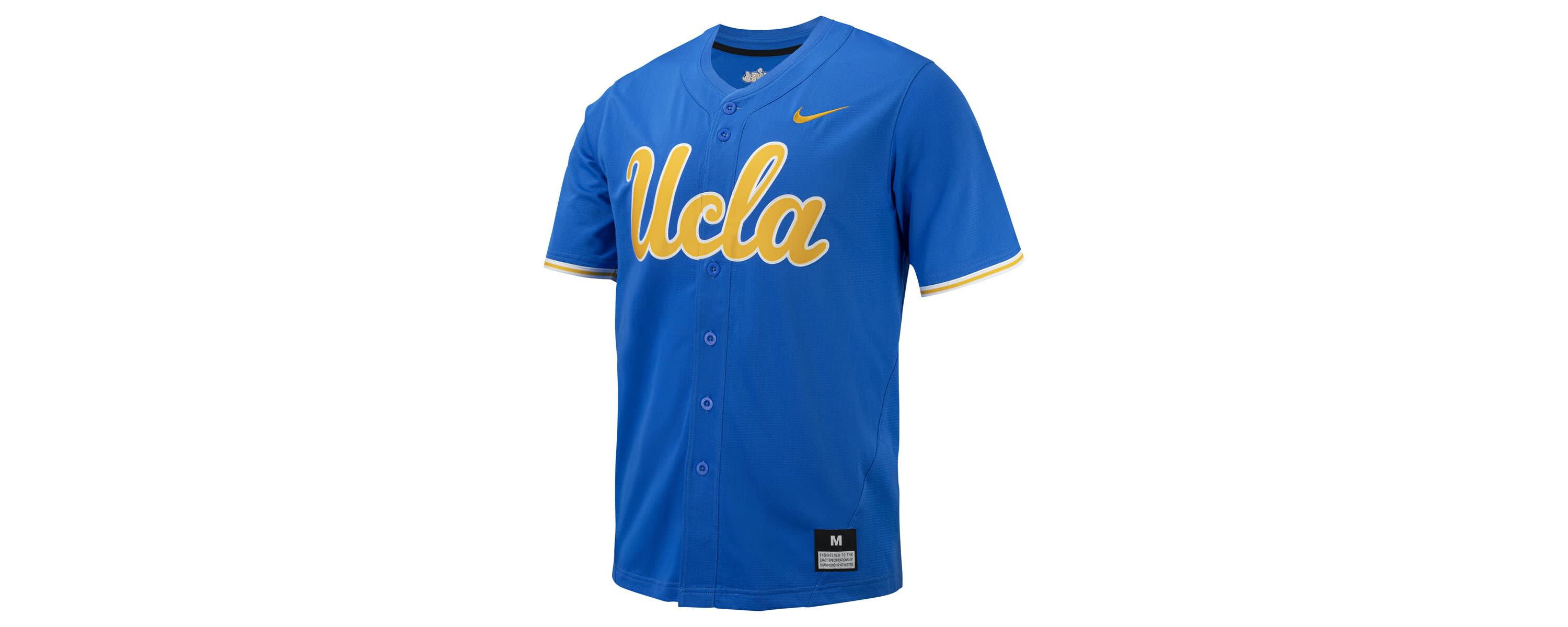 NCAA Nike UCLA Bruins Replica Full-Button Baseball Jersey
