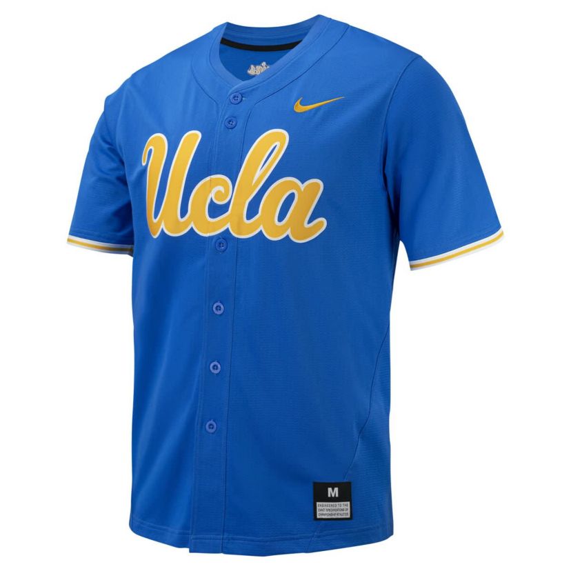 NCAA Nike UCLA Bruins Replica Full-Button Baseball Jersey