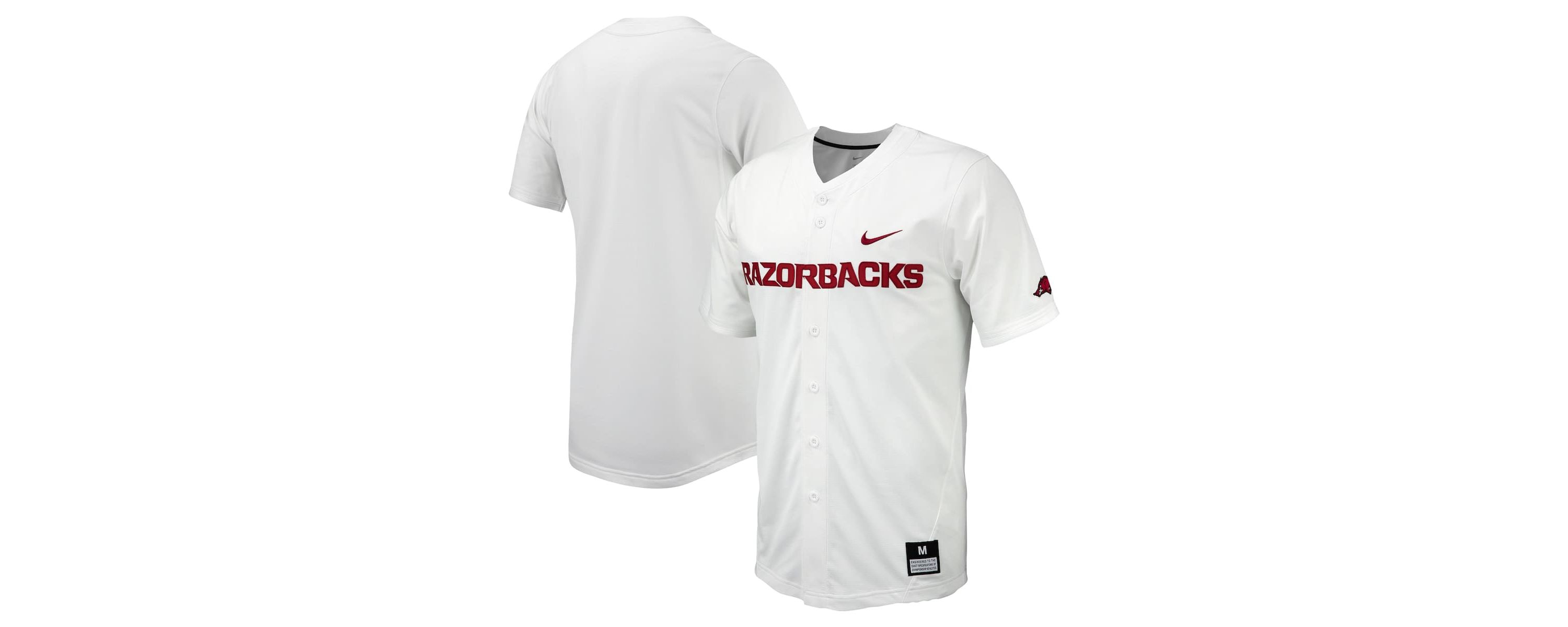 NCAA Nike Arkansas Razorbacks Replica Full-Button Baseball Jersey