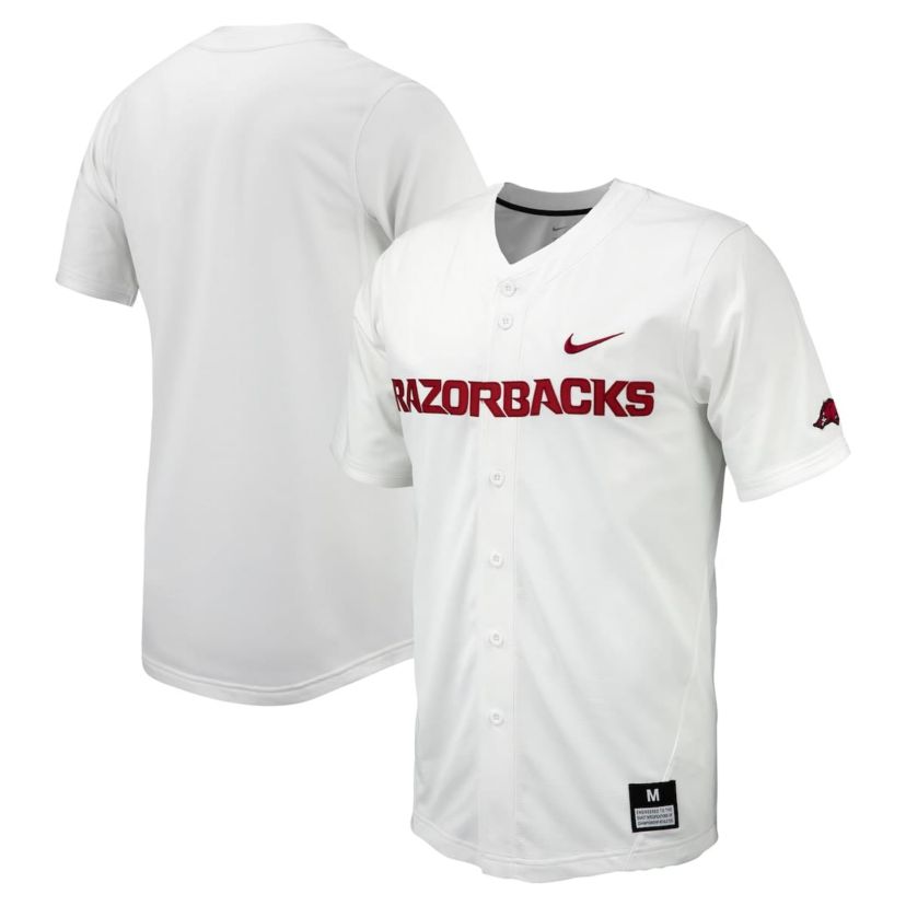 NCAA Nike Arkansas Razorbacks Replica Full-Button Baseball Jersey