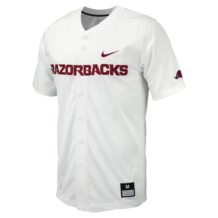 NCAA Nike Arkansas Razorbacks Replica Full-Button Baseball Jersey