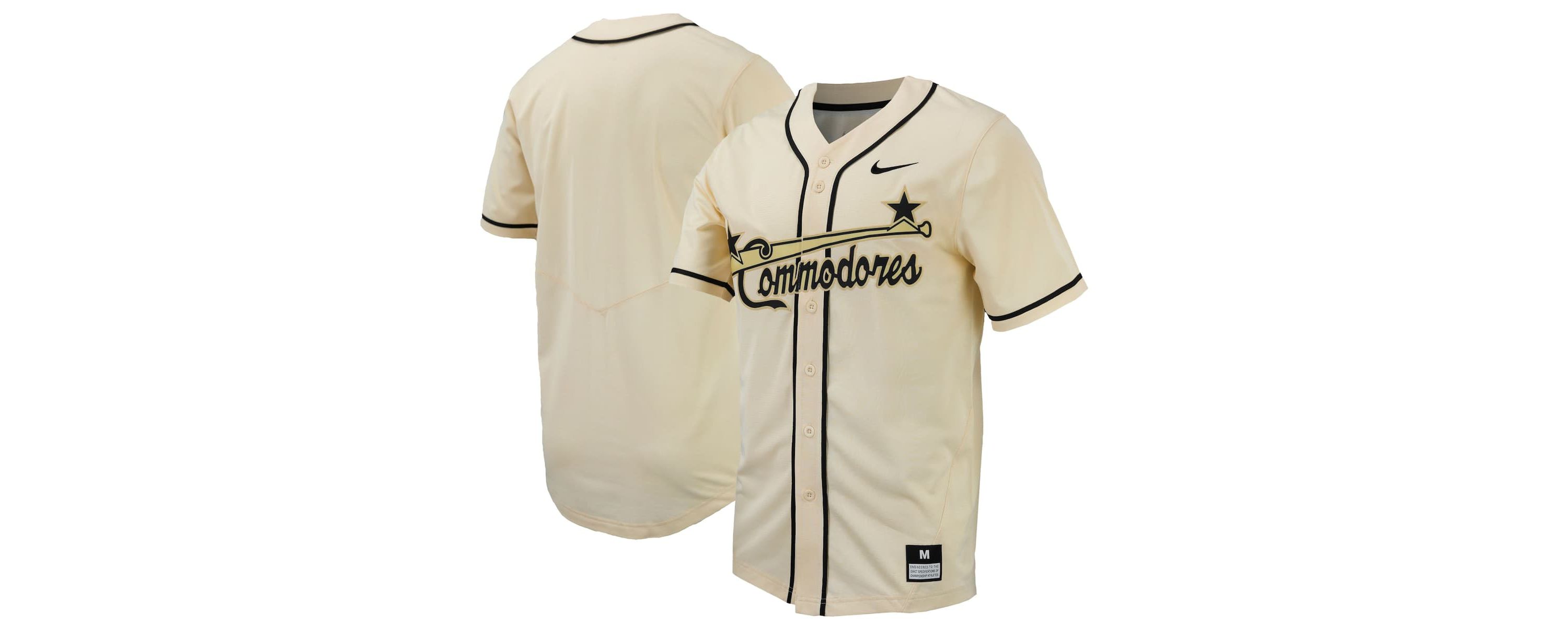 NCAA Nike Vanderbilt Commodores Replica Full-Button Baseball Jersey