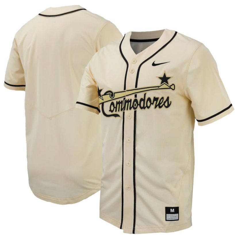 NCAA Nike Vanderbilt Commodores Replica Full-Button Baseball Jersey