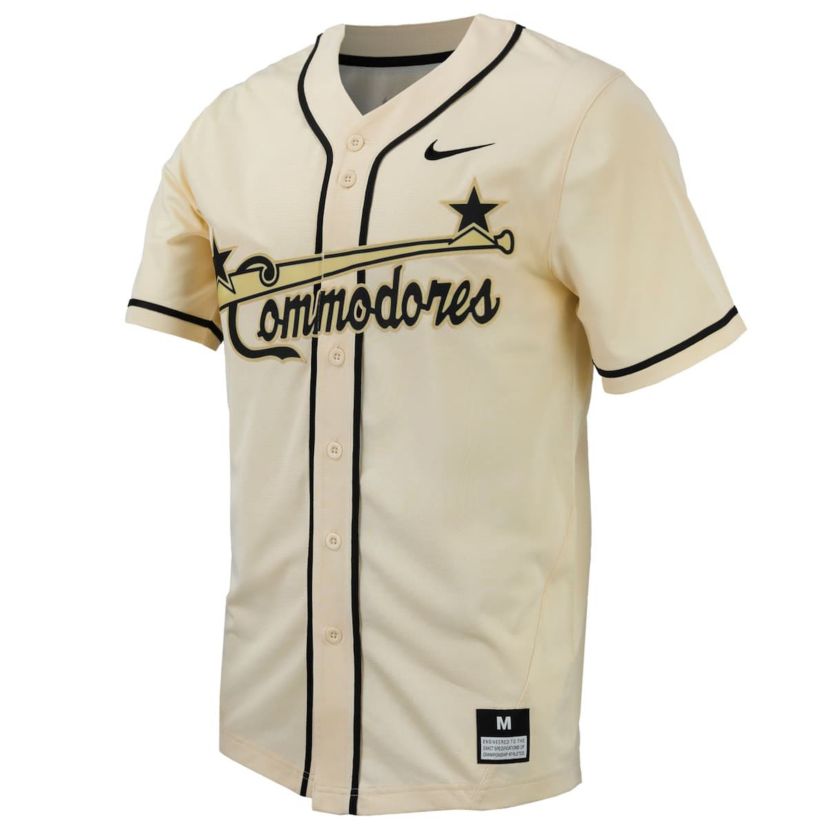 NCAA Nike Vanderbilt Commodores Replica Full-Button Baseball Jersey