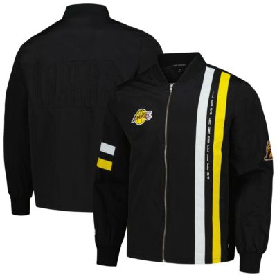 The Wild Collective NBA Unisex Los Angeles Lakers Stitch Applique Full-Zip Bomber Jacket