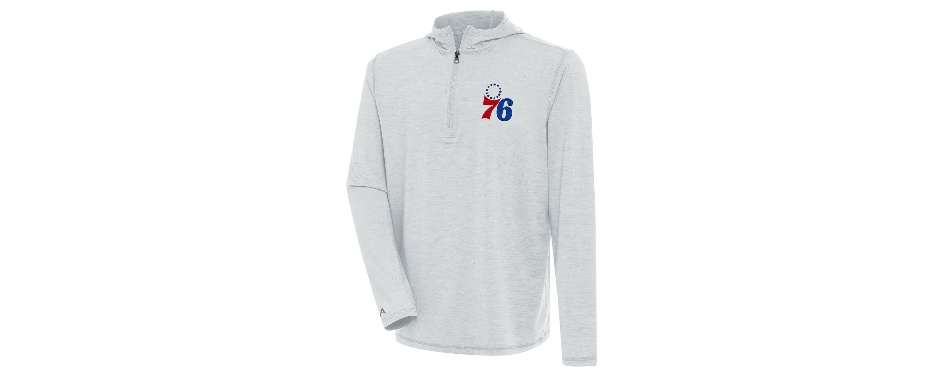 NBA Philadelphia 76ers Tidy Quarter-Zip Lightweight Pullover Top