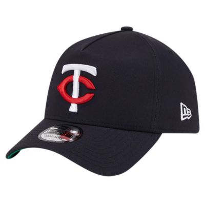 New Era Men's MLB Minnesota Twins Team Color A-Frame 9FORTY Adjustable Hat, Navy Blue