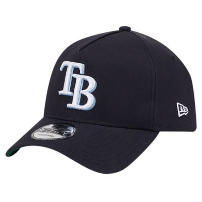 New Era Men's MLB Tampa Bay Rays Team Color A-Frame 9FORTY Adjustable Hat, Navy Blue
