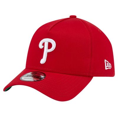 New Era Men's MLB Philadelphia Phillies Team Color A-Frame 9FORTY Adjustable Hat, Red