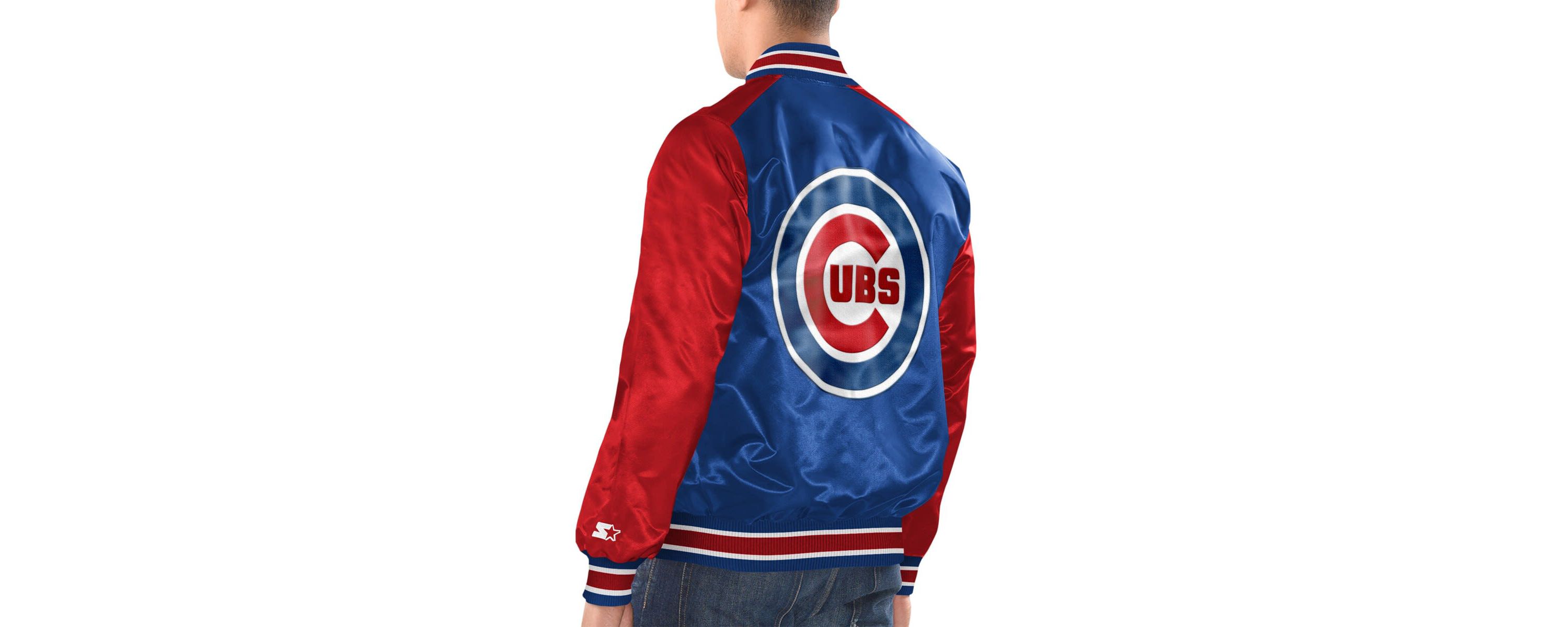 MLB Royal/Red Chicago Cubs Varsity Satin Full-Snap Jacket