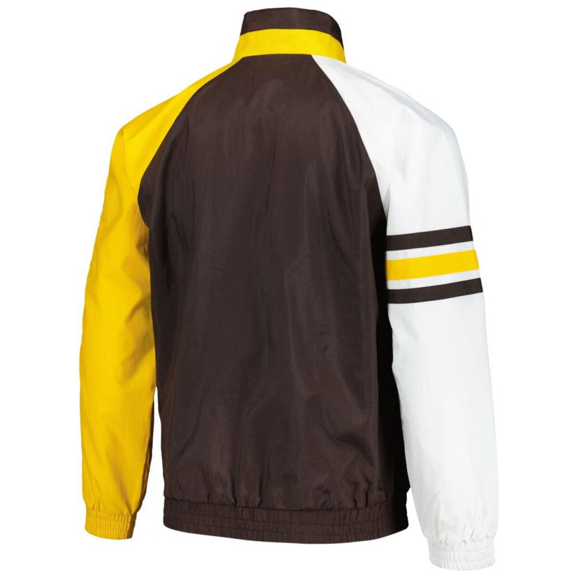 MLB Brown/Gold San Diego Padres Elite Raglan Half-Zip Jacket