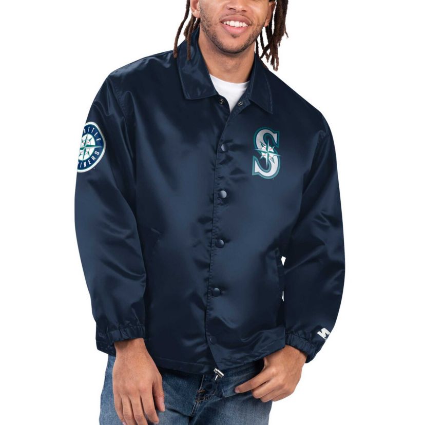 MLB Seattle Mariners Option Route Satin Full-Snap Jacket