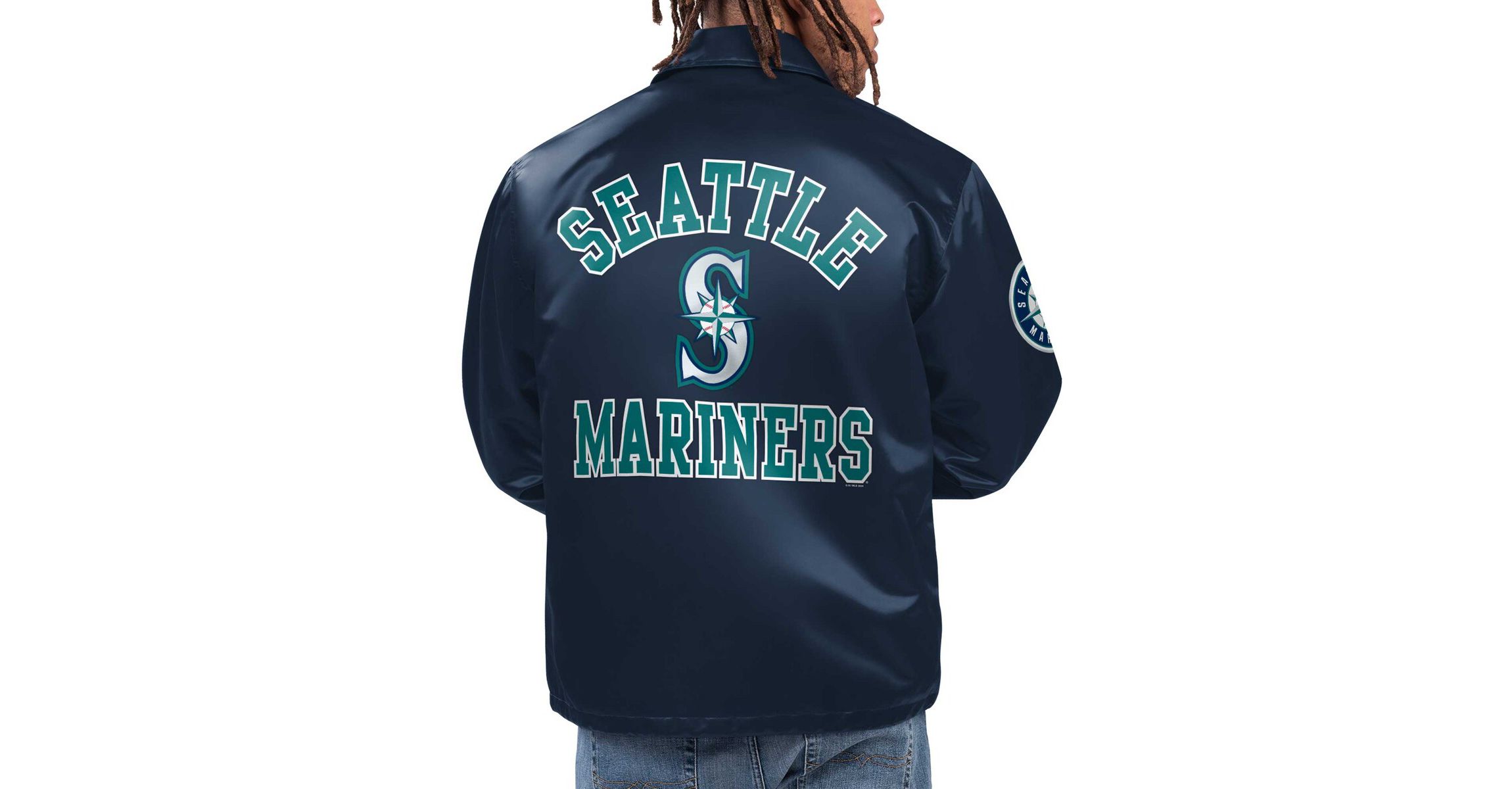 MLB Seattle Mariners Option Route Satin Full-Snap Jacket