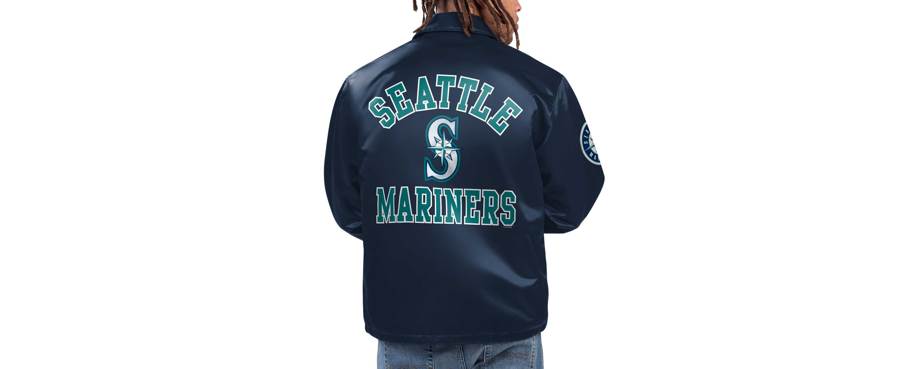 MLB Seattle Mariners Option Route Satin Full-Snap Jacket