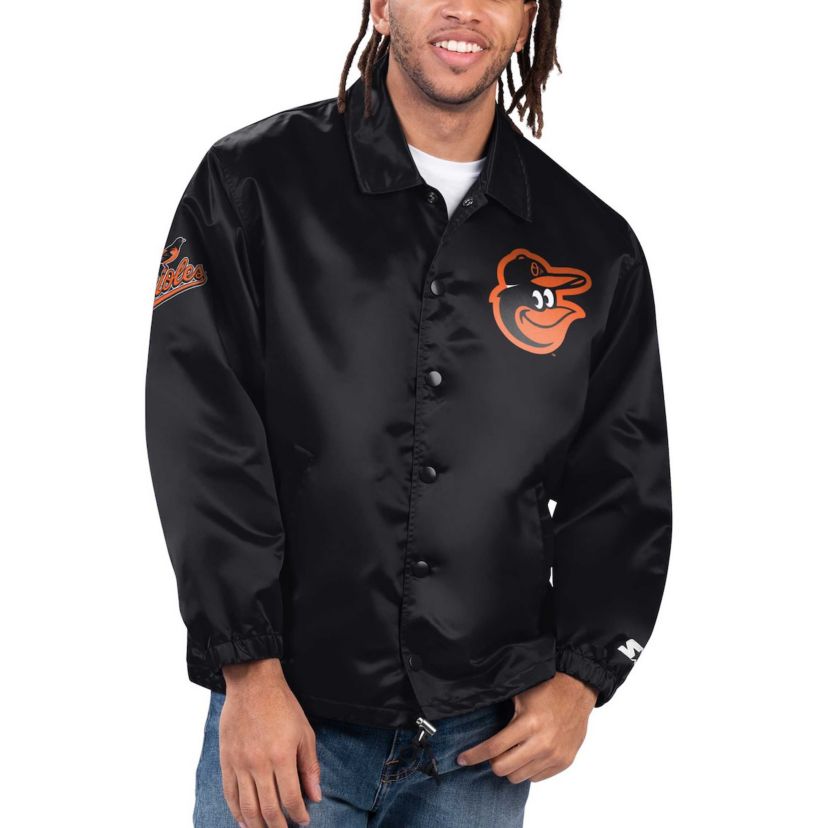 MLB Baltimore Orioles Option Route Satin Full-Snap Jacket