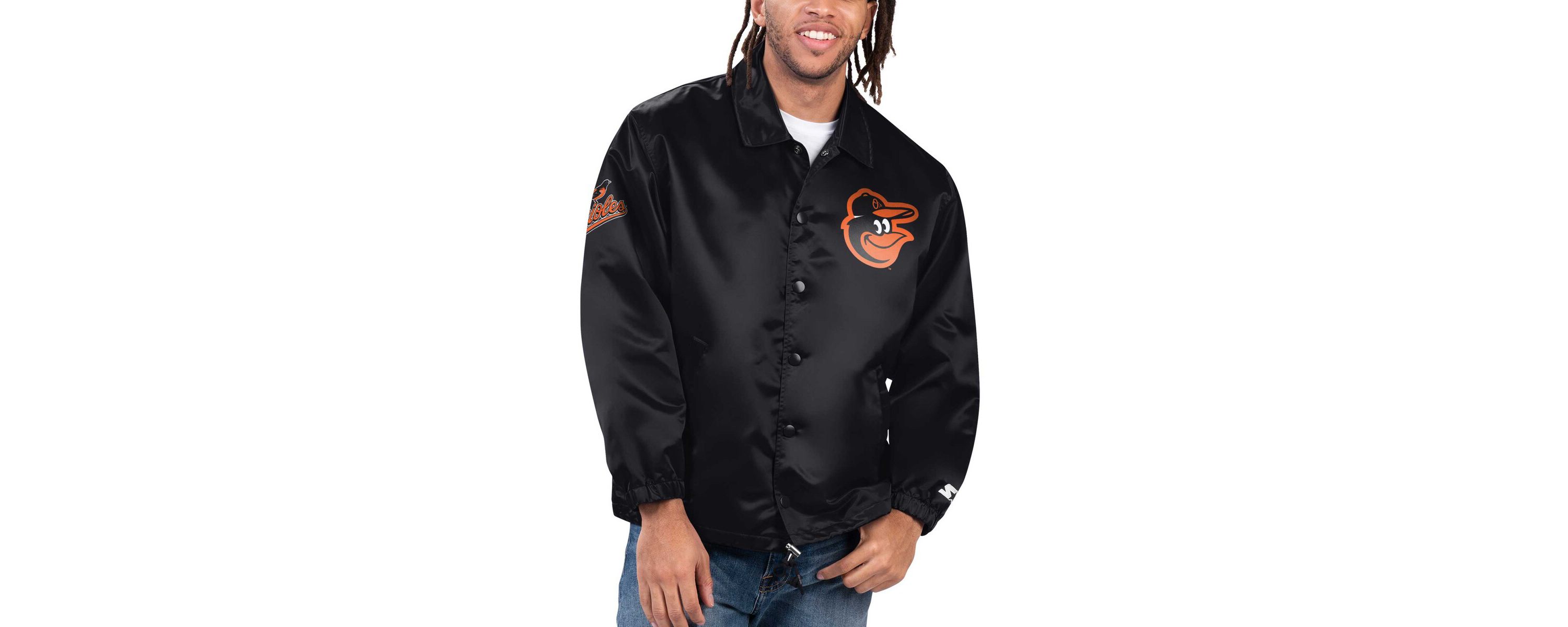 MLB Baltimore Orioles Option Route Satin Full-Snap Jacket