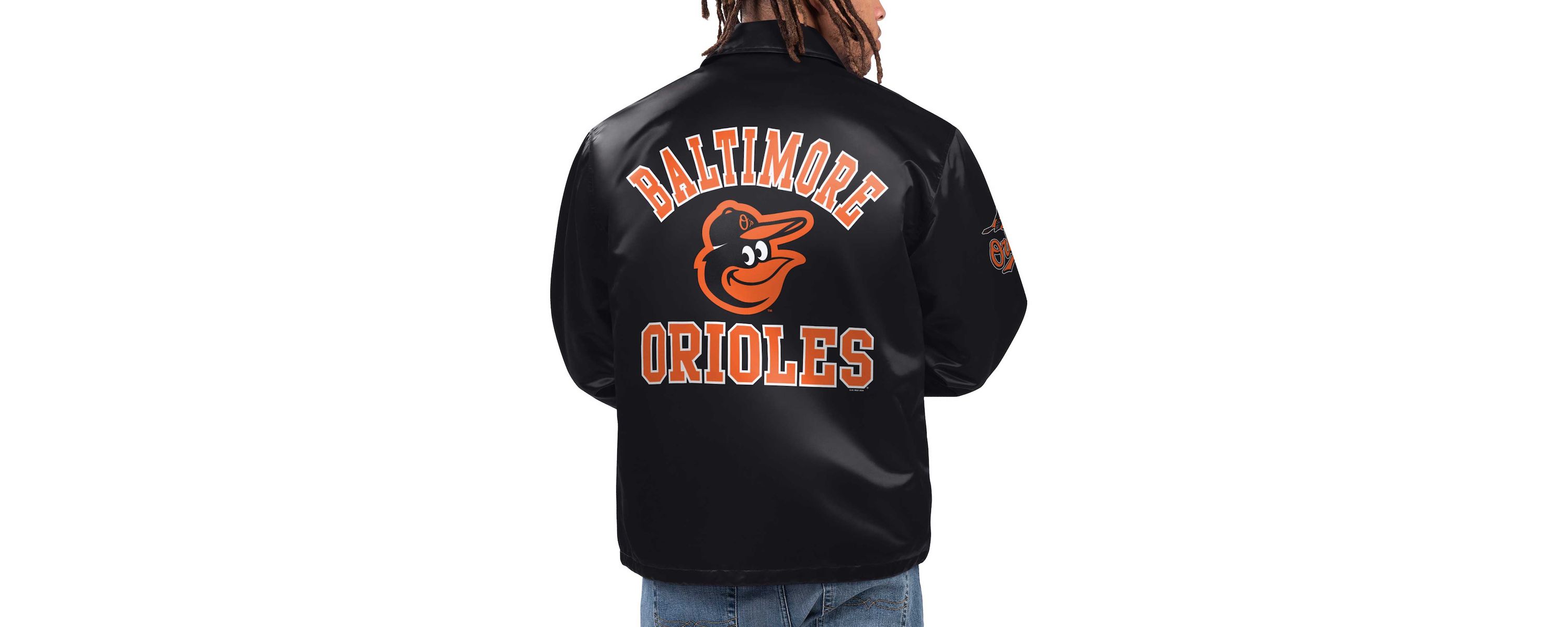 MLB Baltimore Orioles Option Route Satin Full-Snap Jacket