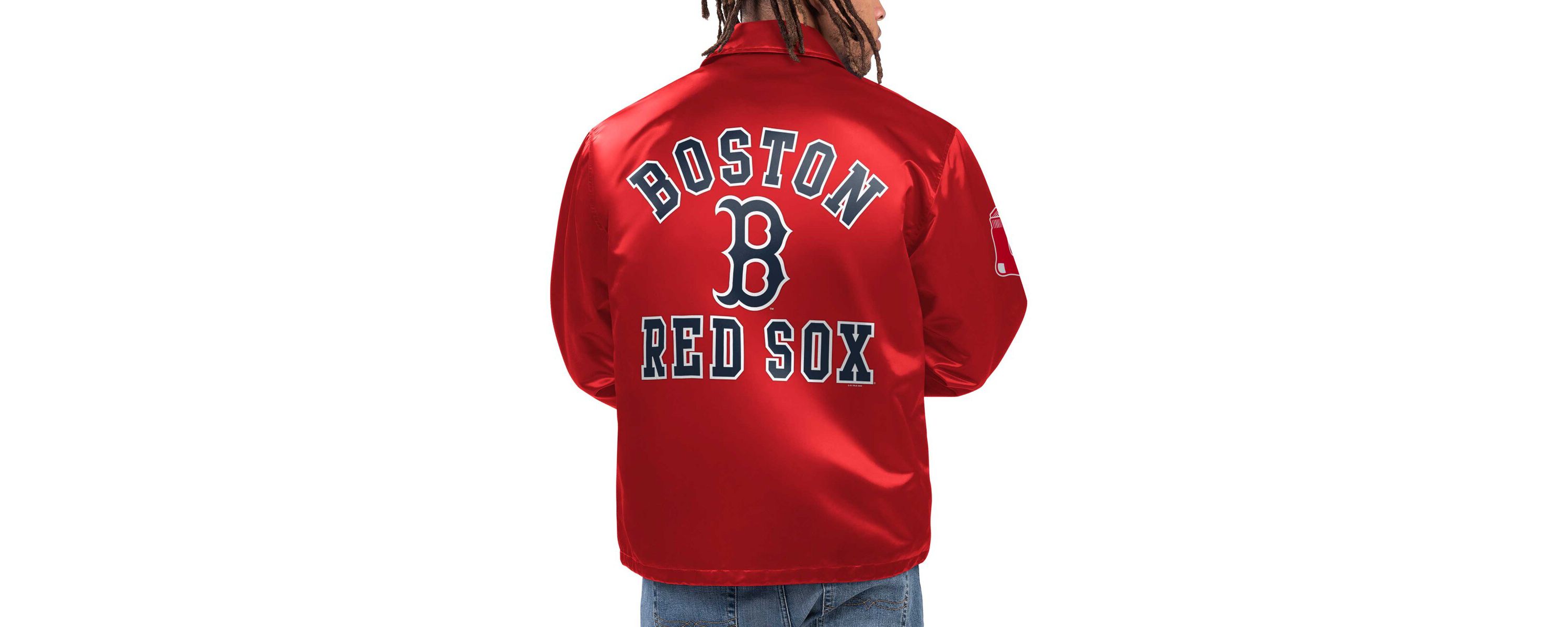 Boston Red Sox MLB Boston Sox Option Route Satin Full-Snap Jacket