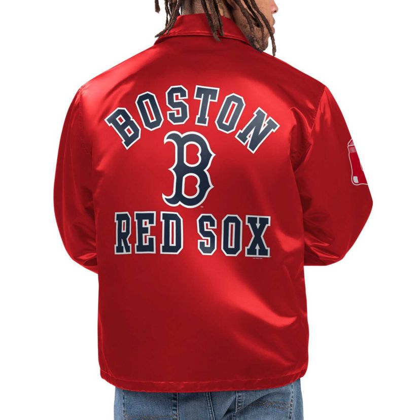 Boston Red Sox MLB Boston Sox Option Route Satin Full-Snap Jacket