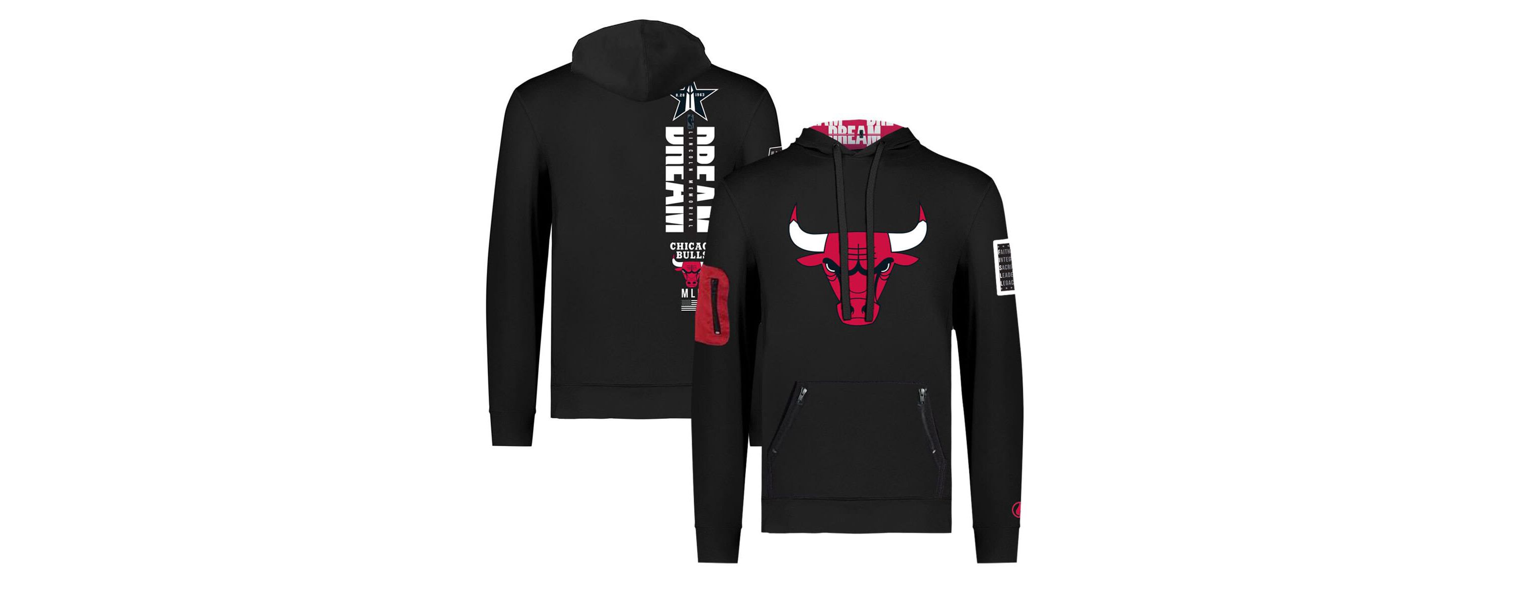 NBA Unisex x History Collection Chicago Bulls Pullover Hoodie