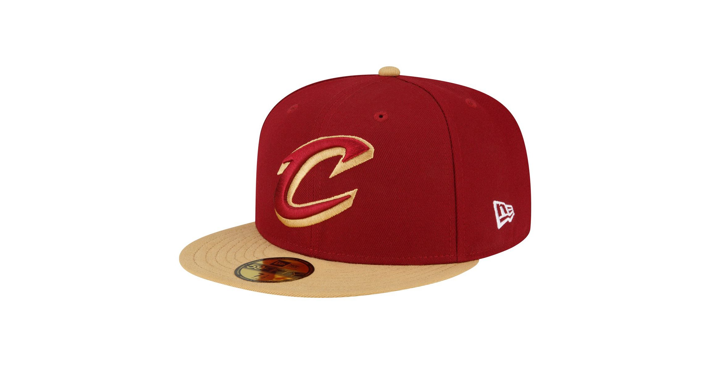 NBA Wine/Gold Cleveland Cavaliers 2-Tone 59FIFTY Fitted Hat