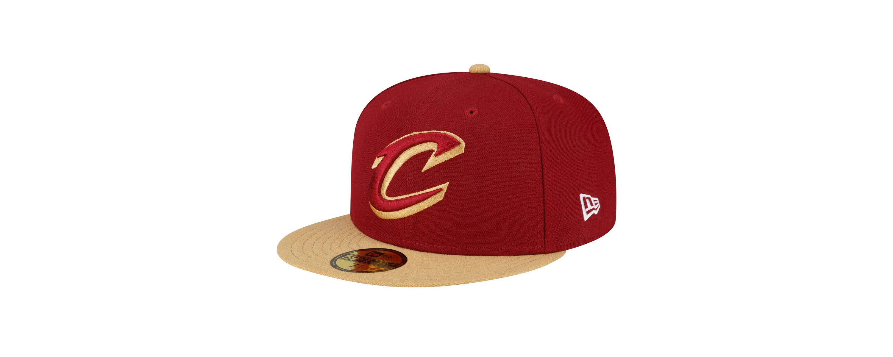 NBA Wine/Gold Cleveland Cavaliers 2-Tone 59FIFTY Fitted Hat