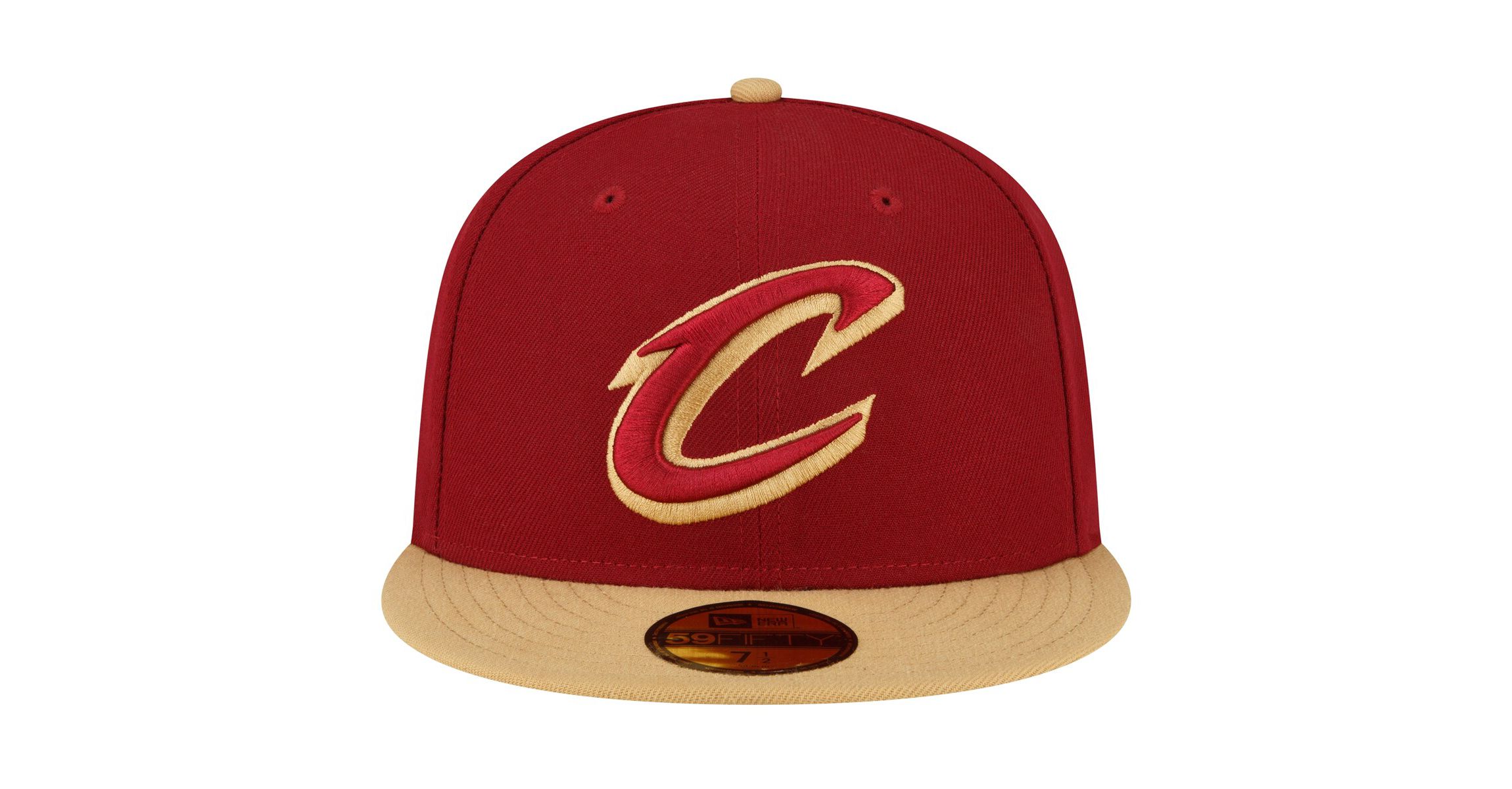NBA Wine/Gold Cleveland Cavaliers 2-Tone 59FIFTY Fitted Hat