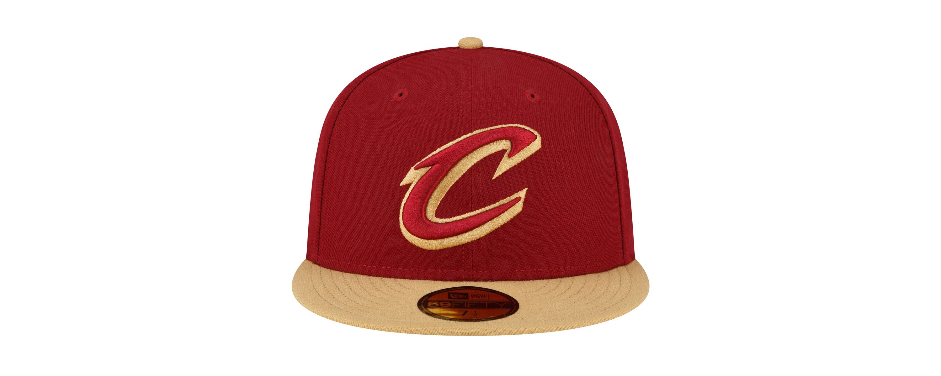 NBA Wine/Gold Cleveland Cavaliers 2-Tone 59FIFTY Fitted Hat