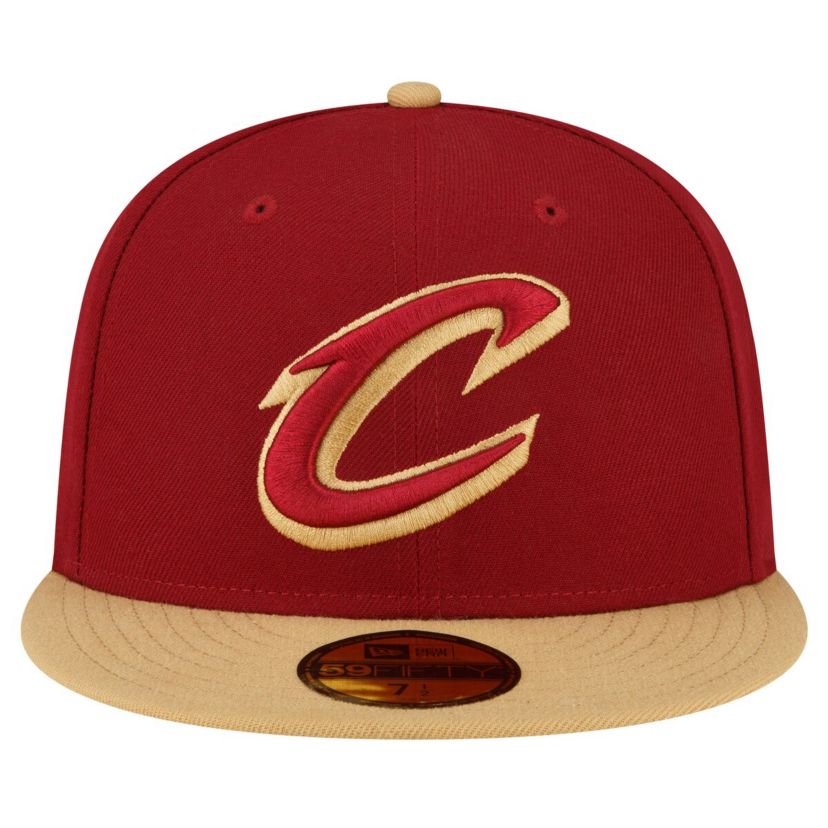 NBA Wine/Gold Cleveland Cavaliers 2-Tone 59FIFTY Fitted Hat