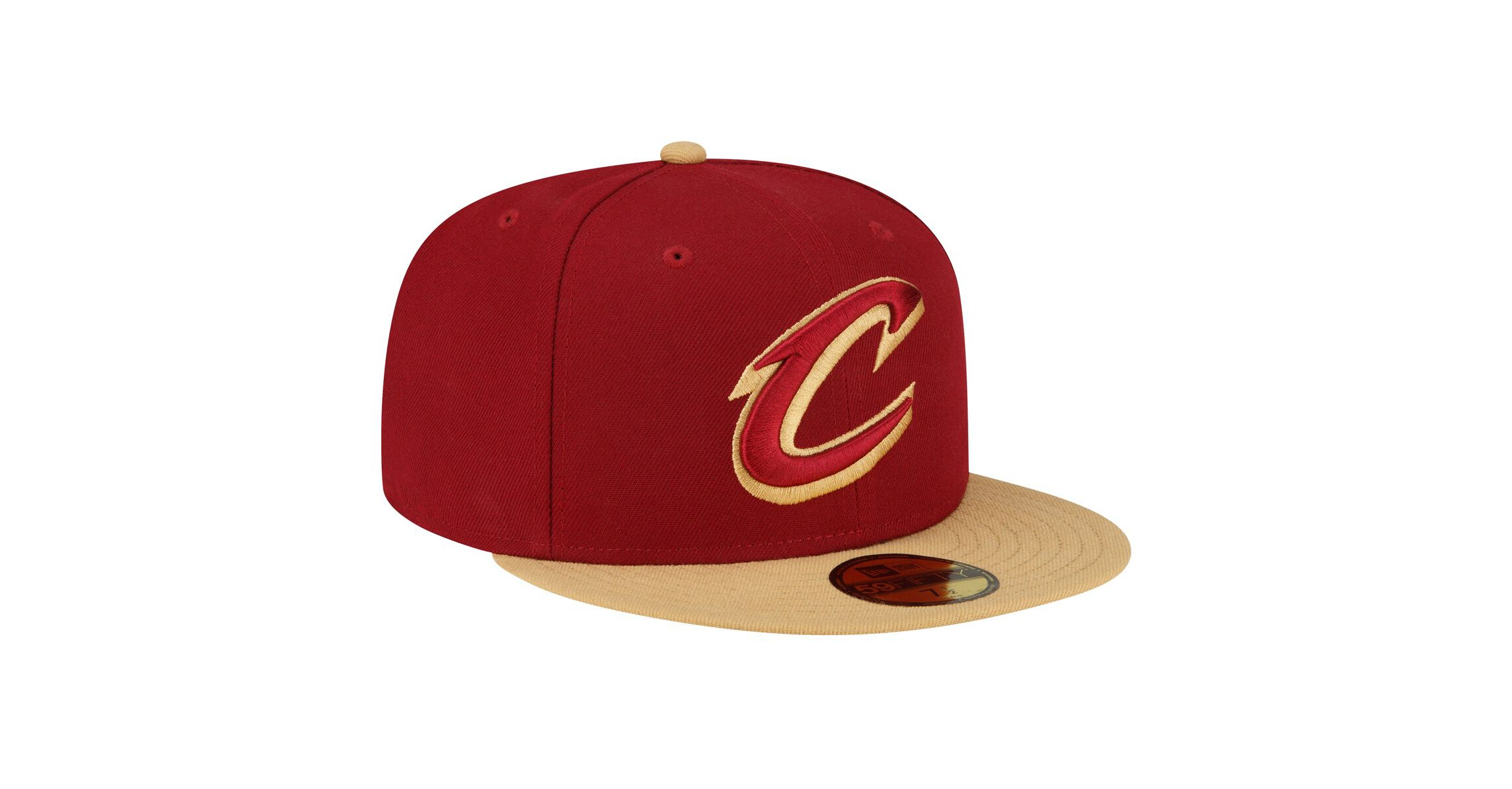 NBA Wine/Gold Cleveland Cavaliers 2-Tone 59FIFTY Fitted Hat