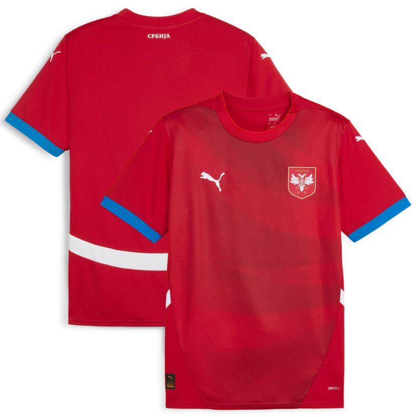 Soccer National Teams Serbia National Team 2024 Home Replica Jersey
