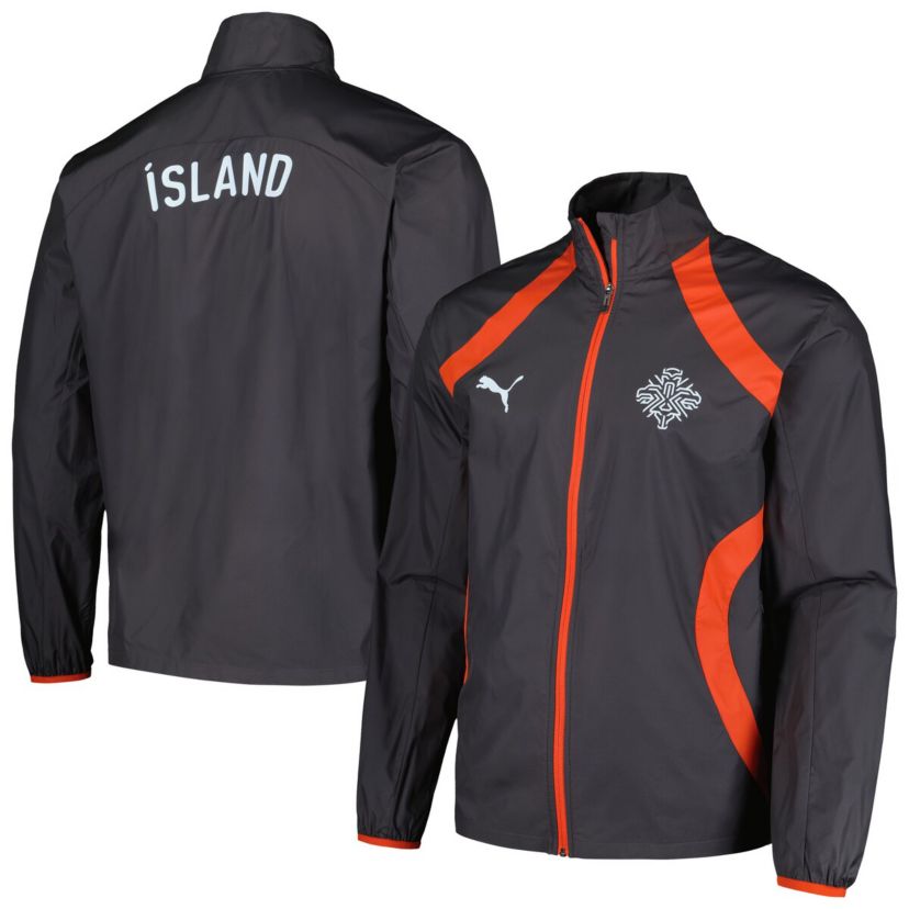 Soccer National Teams Iceland National Team 2024 Pre-Match Full-Zip Hoodie Jacket