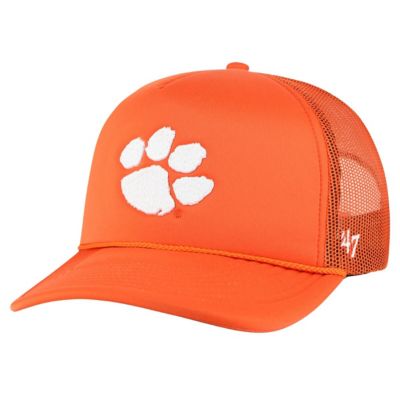 '47 Men's NCAA Clemson Tigers Foam Front Mesh Trucker Snapback Hat, Orange