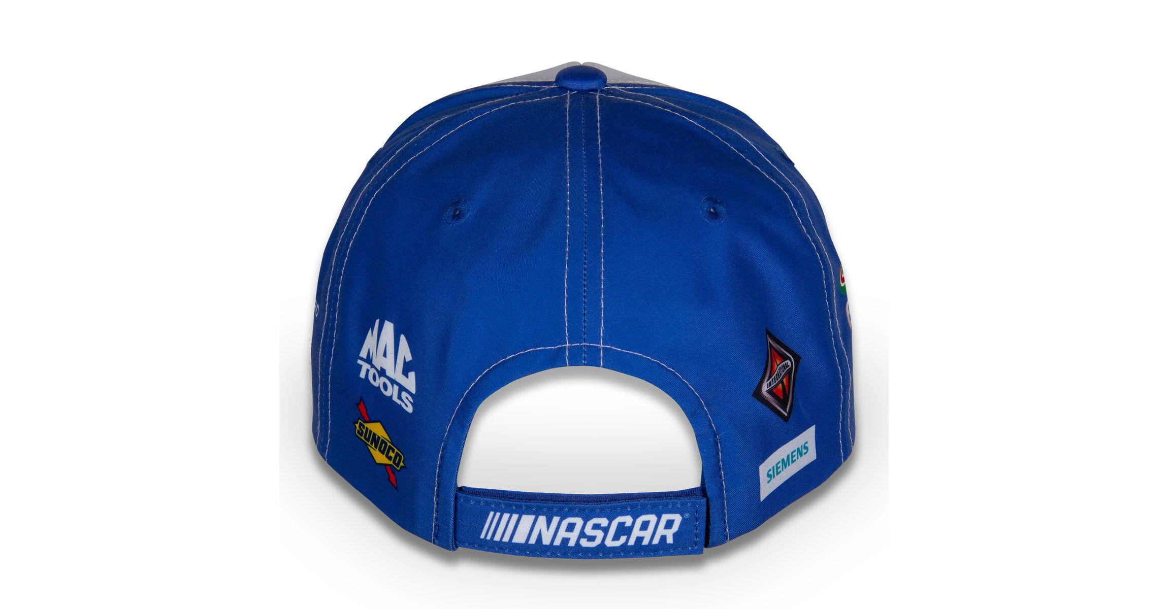 NASCAR White/Blue Chris Buescher Fastenal Uniform Adjustable Hat