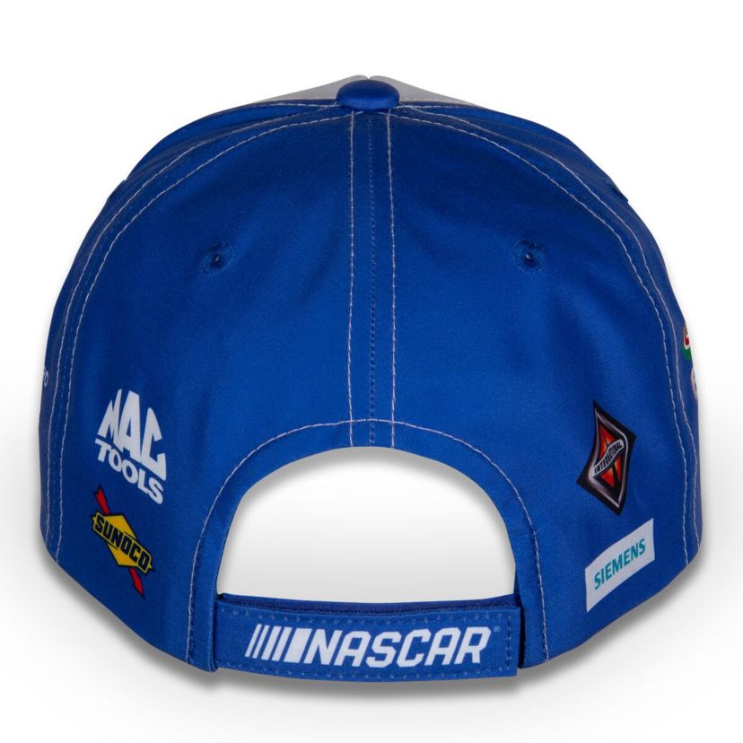 NASCAR White/Blue Chris Buescher Fastenal Uniform Adjustable Hat
