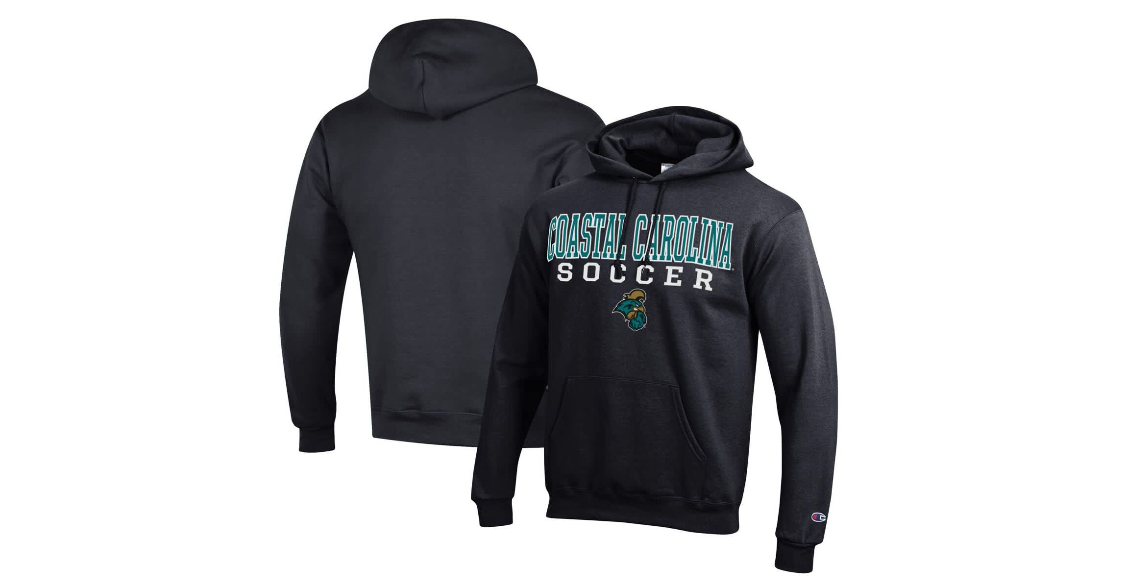 NCAA Coastal Carolina Chanticleers Soccer Stack Logo Powerblend Pullover Hoodie