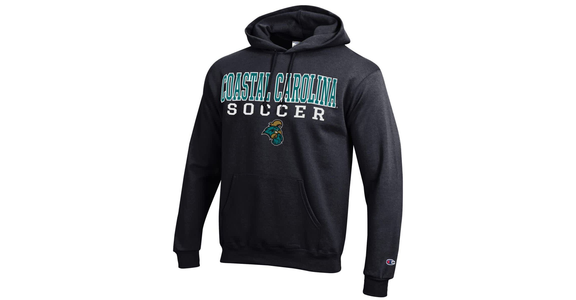 NCAA Coastal Carolina Chanticleers Soccer Stack Logo Powerblend Pullover Hoodie