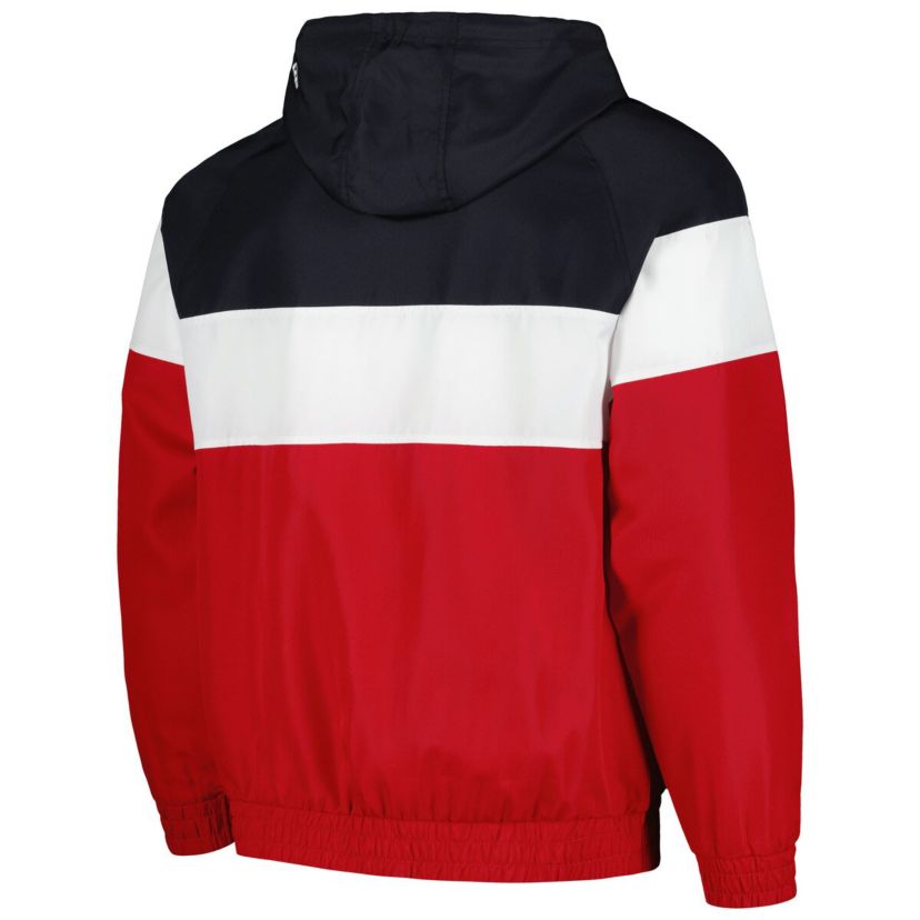 MLB St. Louis Cardinals Ripstop Raglan Quarter-Zip Hoodie Windbreaker Jacket