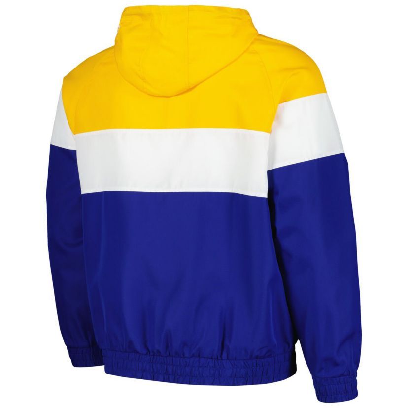MLB Milwaukee Brewers Ripstop Raglan Quarter-Zip Hoodie Windbreaker Jacket