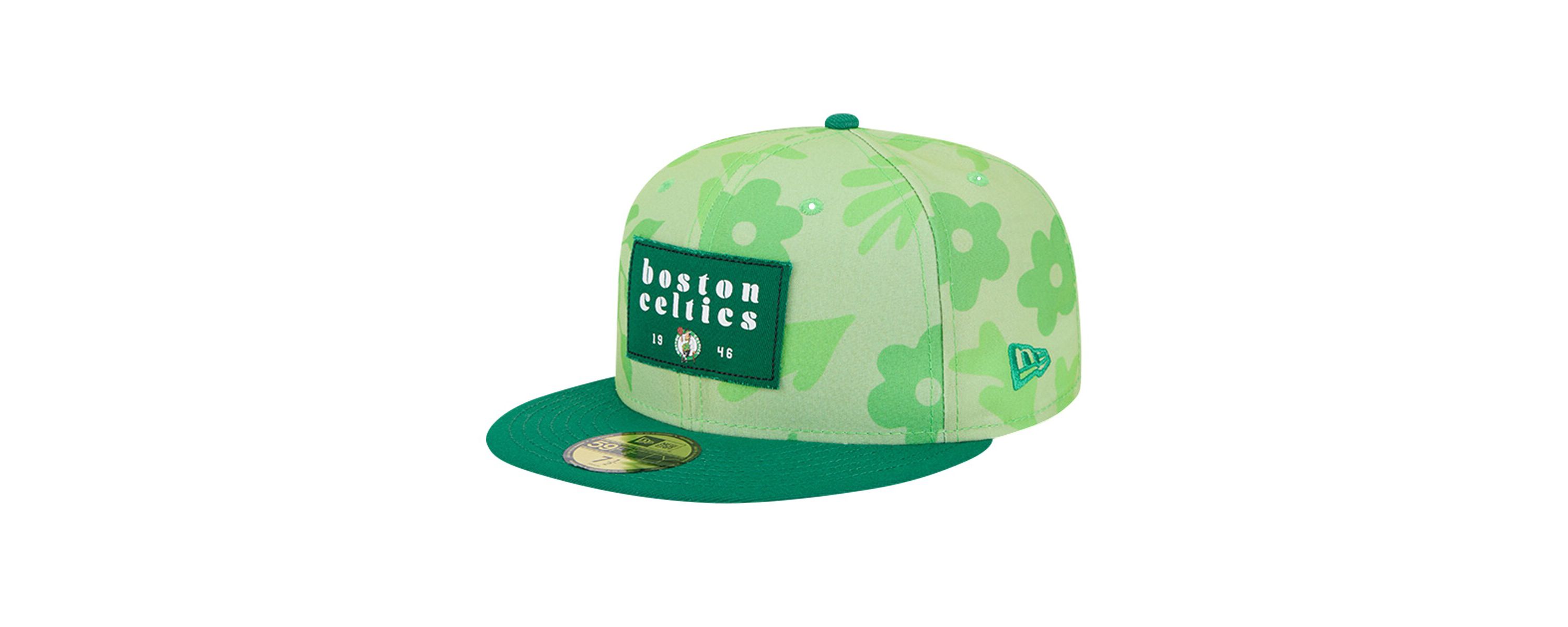 NBA Kelly Boston Celtics Palm Fronds 2-Tone 59FIFTY Fitted Hat