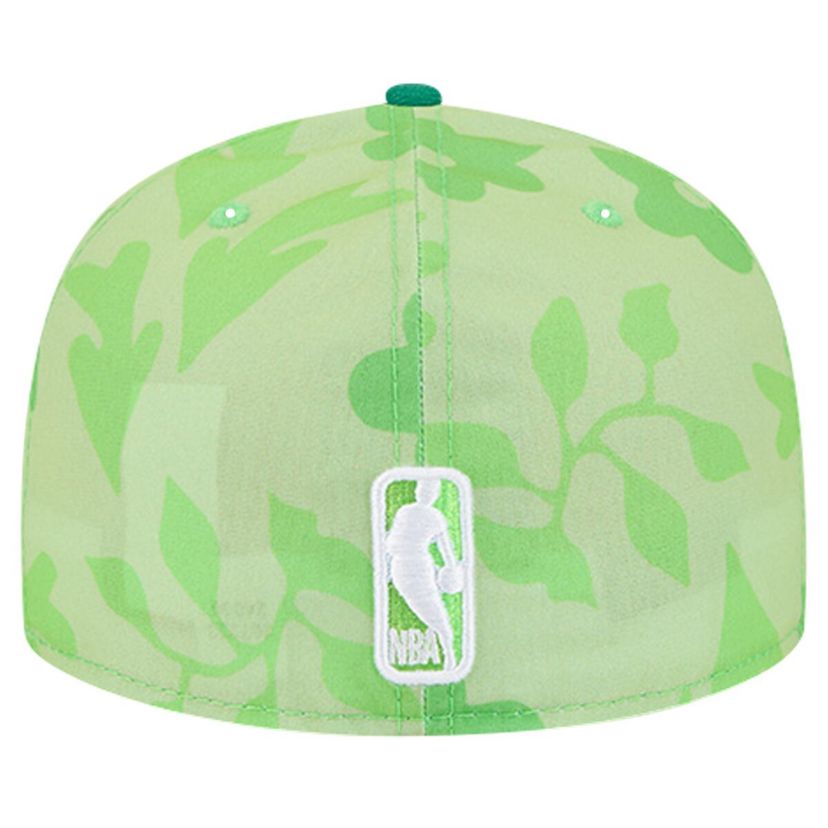 NBA Kelly Boston Celtics Palm Fronds 2-Tone 59FIFTY Fitted Hat
