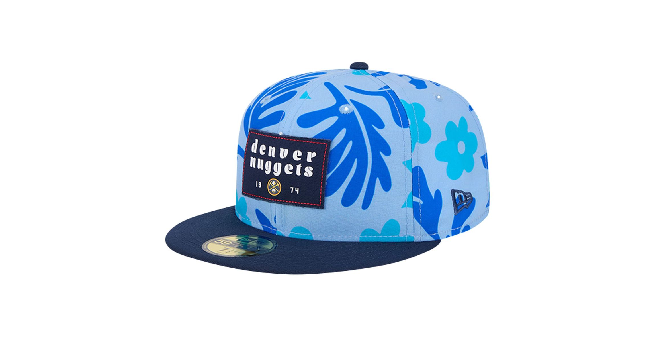 NBA Denver Nuggets Palm Fronds 2-Tone 59FIFTY Fitted Hat