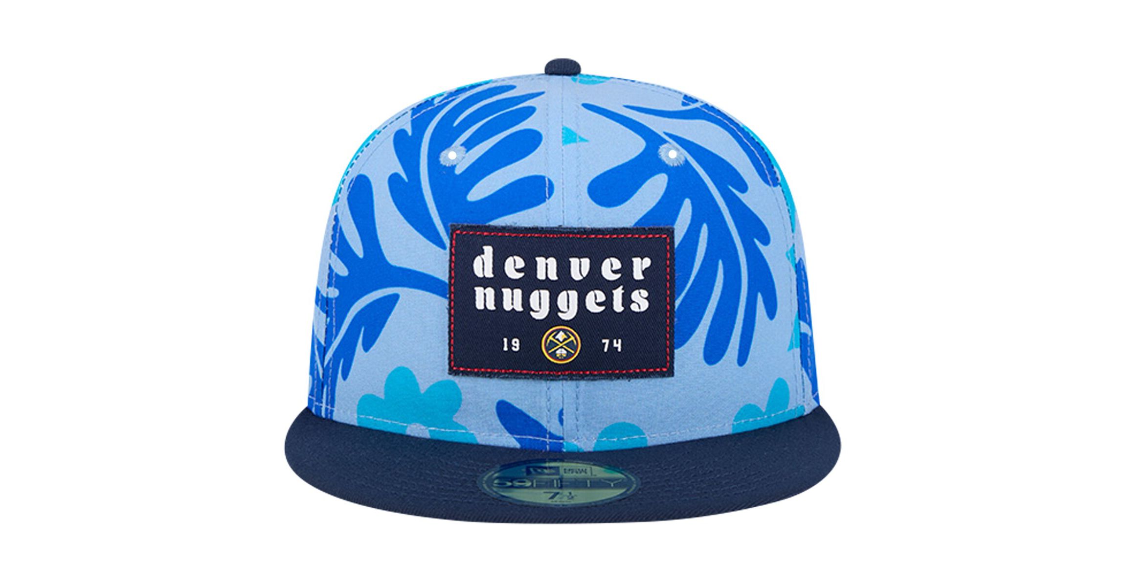 NBA Denver Nuggets Palm Fronds 2-Tone 59FIFTY Fitted Hat