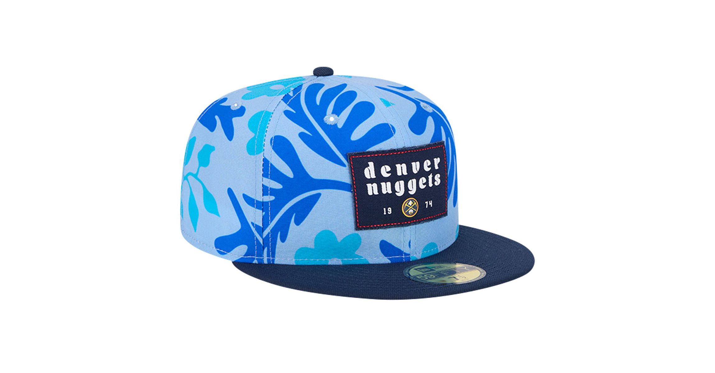 NBA Denver Nuggets Palm Fronds 2-Tone 59FIFTY Fitted Hat