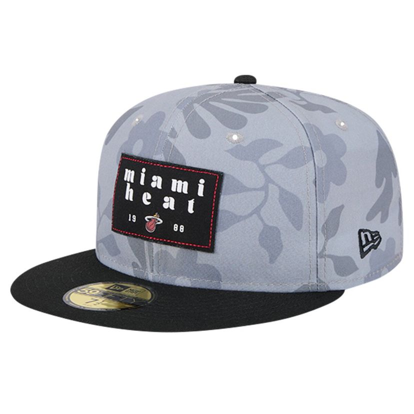 NBA Miami Heat Palm Fronds 2-Tone 59FIFTY Fitted Hat