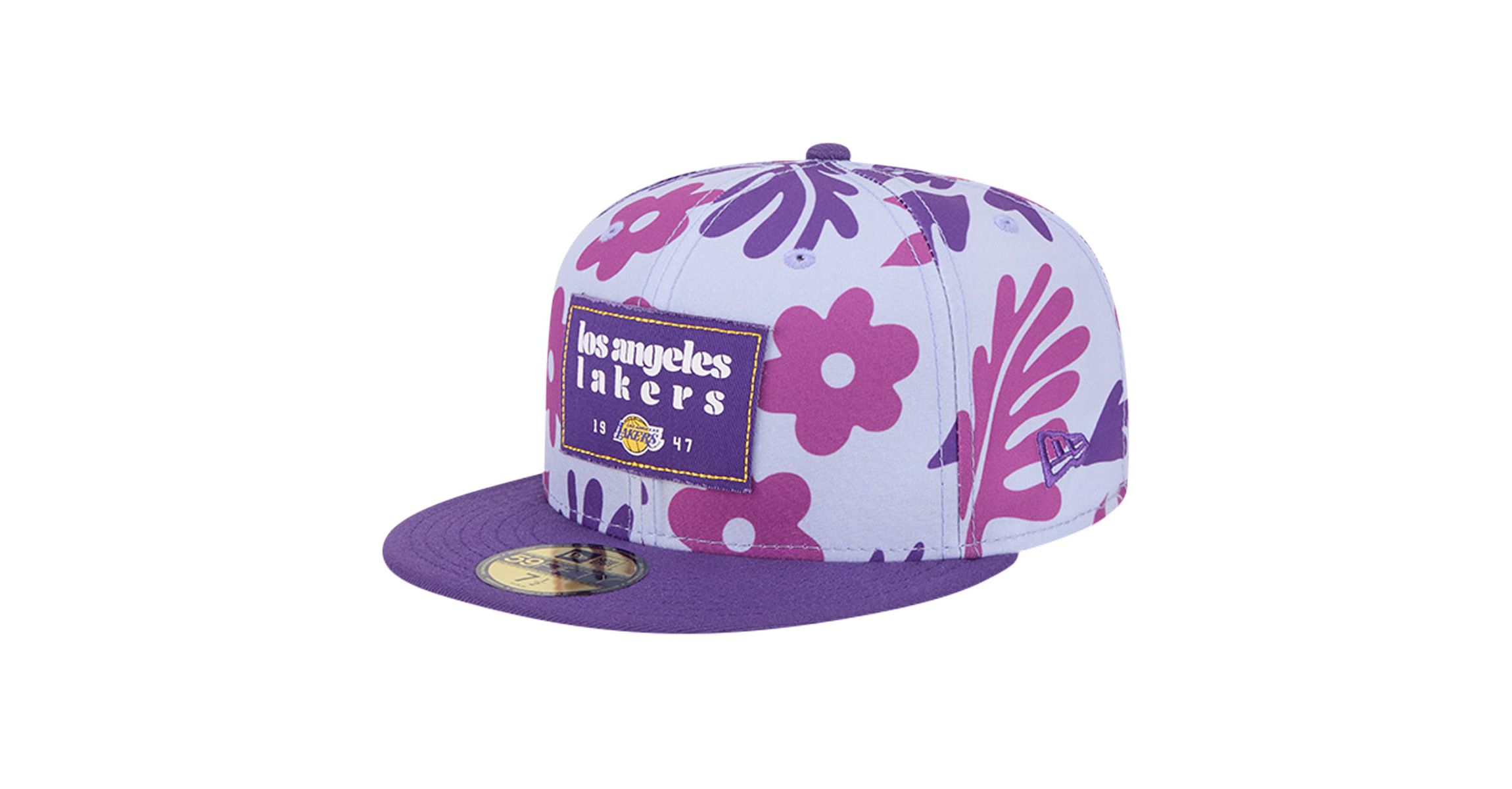 NBA Los Angeles Lakers Palm Fronds 2-Tone 59FIFTY Fitted Hat