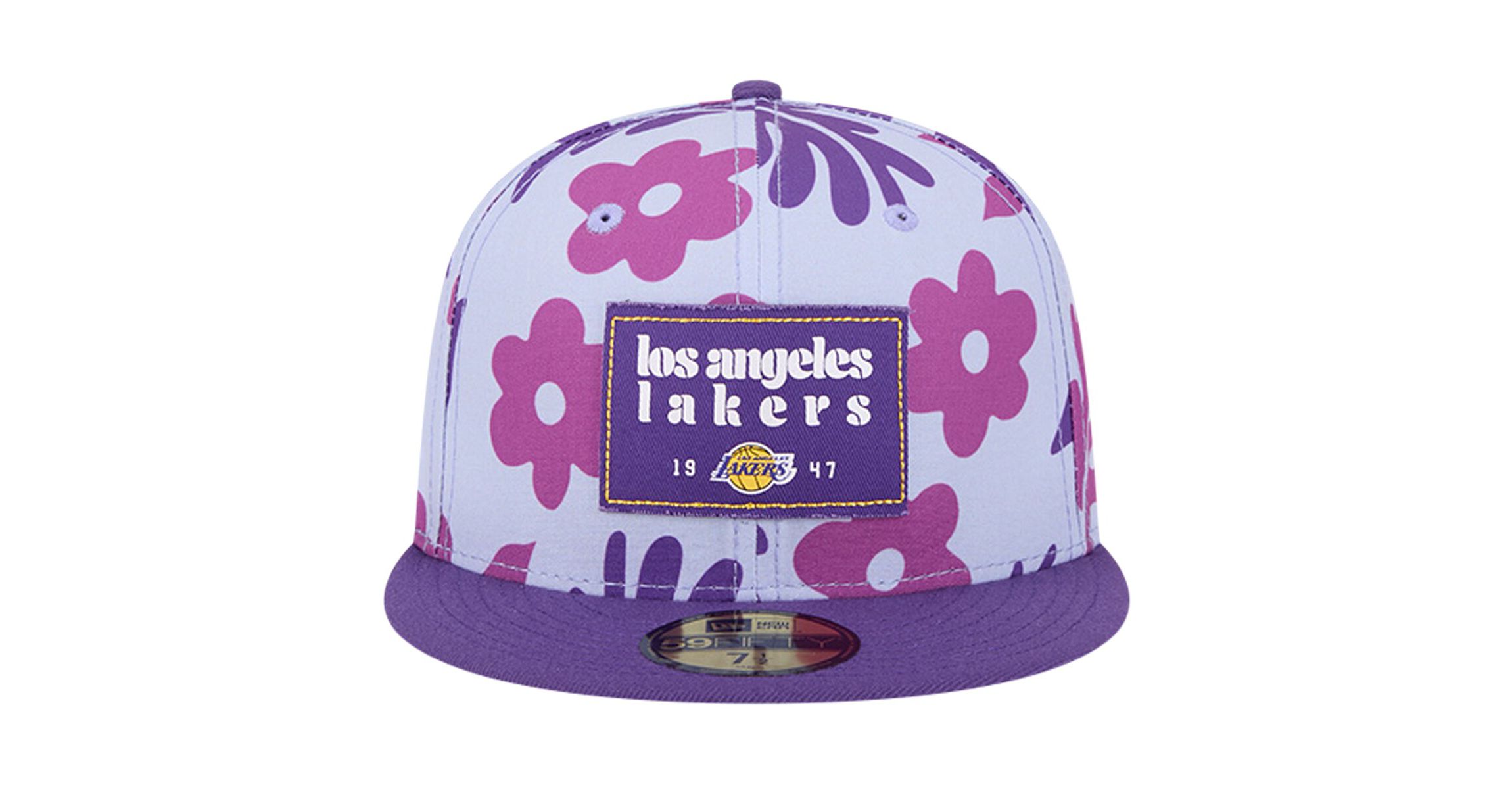 NBA Los Angeles Lakers Palm Fronds 2-Tone 59FIFTY Fitted Hat