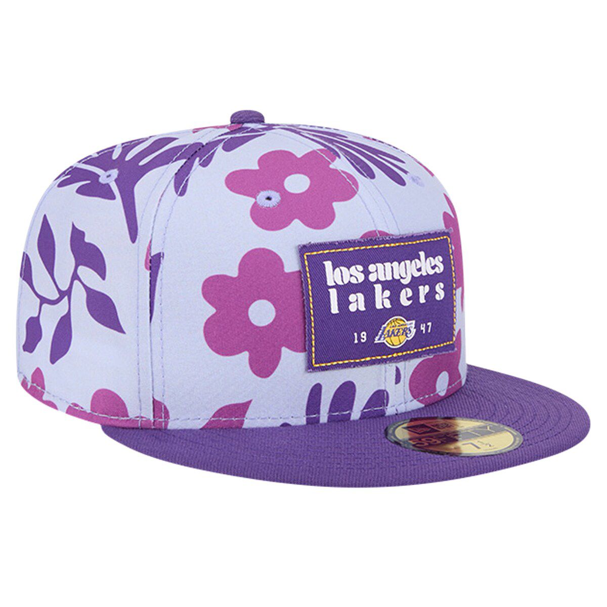 NBA Los Angeles Lakers Palm Fronds 2-Tone 59FIFTY Fitted Hat